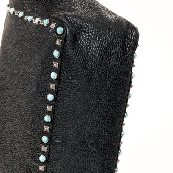 Valentino Garavani Resort 2016 Reversible Black & Brown Studded Rockstud Tote - Picture 5 of 10